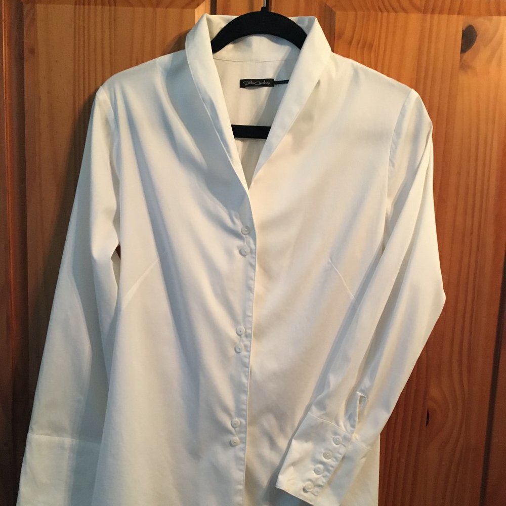 Fantastic Stella Caraski white tunic shirt Size S